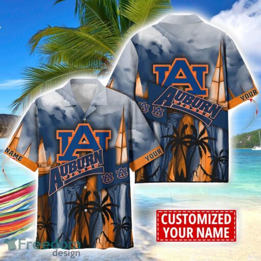 Auburn Tigers Hawaii Shirt Custom Name Sports Team Beach Shirt Product Photo 1