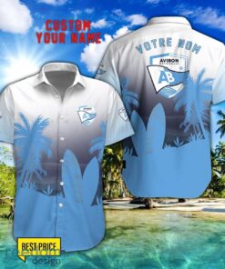 Aviron Bayonnais Combo Hawaiian Shirt And Shorts Surfboards Coconut Custom Name For Fans