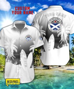 Ayr United F.C. Combo Hawaiian Shirt And Shorts Surfboards Coconut Custom Name For Fans