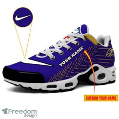 Baltimore Ravens Custom Name NFL Striped Pattern Air Cushion Sneakers Product Photo 3