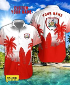 Barnsley F.C Combo Hawaiian Shirt And Shorts Surfboards Coconut Custom Name For Fans