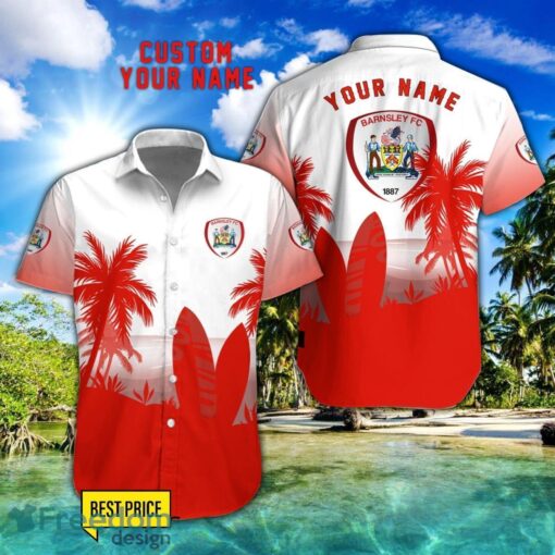 Barnsley F.C Combo Hawaiian Shirt And Shorts Surfboards Coconut Custom Name For Fans Product Photo 1