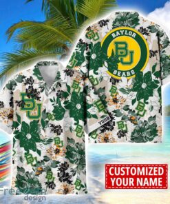 Baylor Bears Aloha 3D Hawaiian Shirt Flower Sport Team Beach Shirt Custom Name