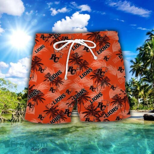 BC Lions 3D Hawaiian Shirt and Shorts Vinatge Tree Pattern Beach Shirt For Fans Product Photo 2