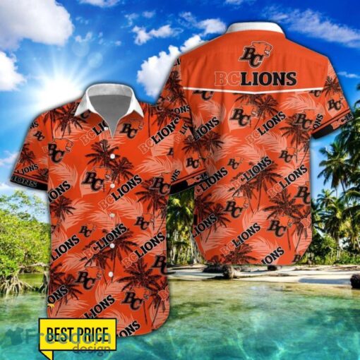 BC Lions 3D Hawaiian Shirt and Shorts Vinatge Tree Pattern Beach Shirt For Fans Product Photo 1