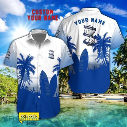 Birmingham City F.C Combo Hawaiian Shirt And Shorts Surfboards Coconut Custom Name For Fans Product Photo 1