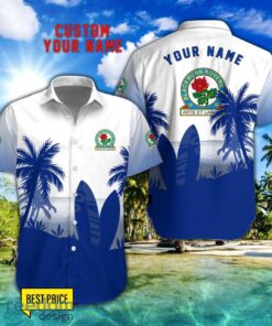 Blackburn Rovers Combo Hawaiian Shirt And Shorts Surfboards Coconut Custom Name For Fans