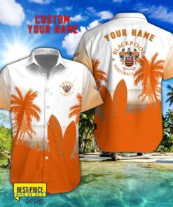 Blackpool F.C Combo Hawaiian Shirt And Shorts Surfboards Coconut Custom Name For Fans