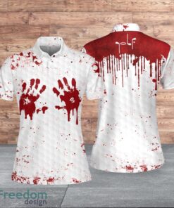 Bloody Hands Custom Halloween Golf For Women Polo Shirt