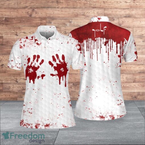 Bloody Hands Custom Halloween Golf For Women Polo Shirt Product Photo 1