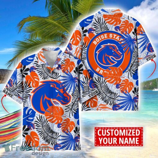 Boise State Broncos Aloha Hawaiian Shirt Custom Name Summer Gift Holiday Team Shirt Product Photo 1