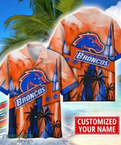 Boise State Broncos Hawaii Shirt Custom Name Sports Team Beach Shirt