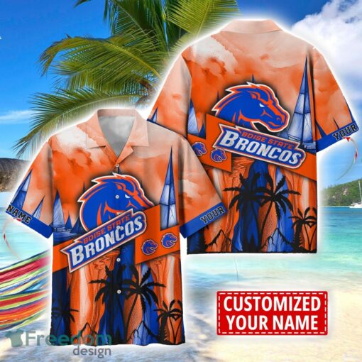 Boise State Broncos Hawaii Shirt Custom Name Sports Team Beach Shirt Product Photo 1