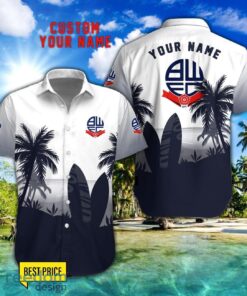 Bolton Wanderers Combo Hawaiian Shirt And Shorts Surfboards Coconut Custom Name For Fans