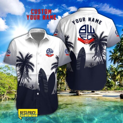 Bolton Wanderers Combo Hawaiian Shirt And Shorts Surfboards Coconut Custom Name For Fans Product Photo 1