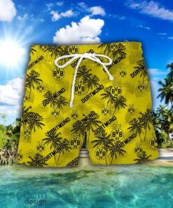 Borussia Dortmund 3D Hawaiian Shirt and Shorts Vinatge Tree Pattern Beach Shirt For Fans Product Photo 2