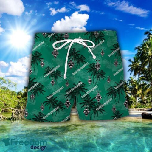 Borussia Monchengladbach 3D Hawaiian Shirt and Shorts Vinatge Tree Pattern Beach Shirt For Fans Product Photo 2