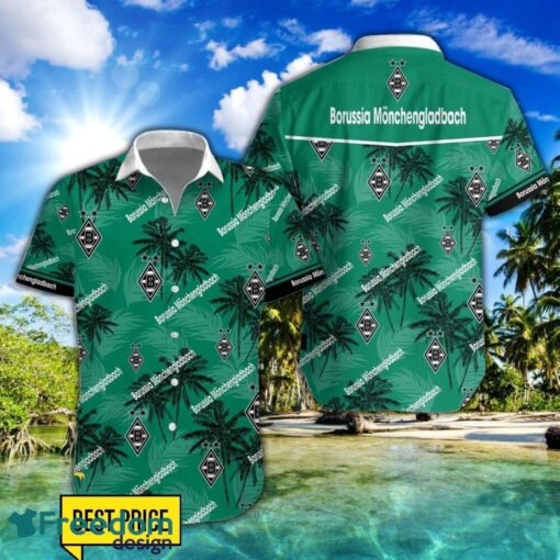 Borussia Monchengladbach 3D Hawaiian Shirt and Shorts Vinatge Tree Pattern Beach Shirt For Fans Product Photo 1