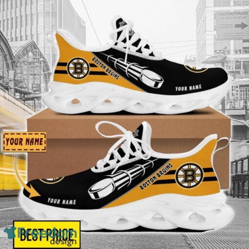 Boston Bruins Custom Name Sneakers Limited Max Soul Shoes For Men Women Product Photo 1