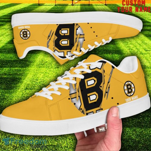 Boston Bruins NHL Custom Name Unique Gift Low Top Skate Shoes Gifts For Fan Product Photo 2