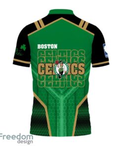 Boston Celtics National Basketball Association Logo Basketball Team 3D Polo Shirt Product Photo 3