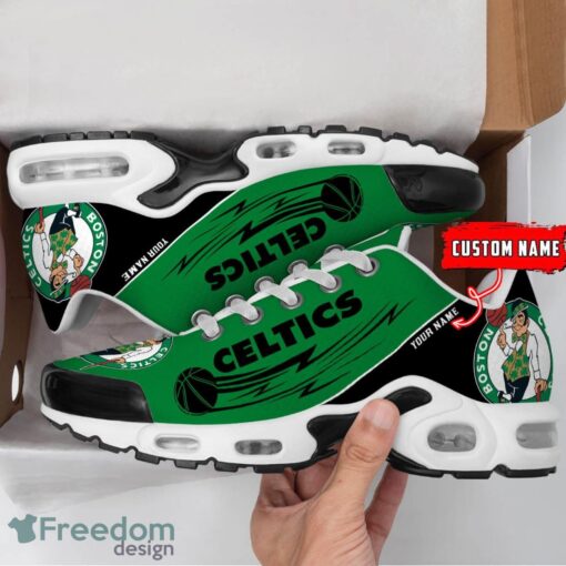 Boston Celtics NBA Air Cushion Sports Shoes Custom Name TN Sneakers For Fans Product Photo 2