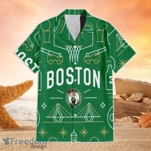 Boston Celtics NBA Green 3D Hawaiian Shirt And Shorts Combo For Summer Holidays