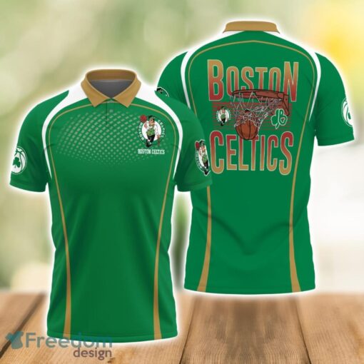 Boston Celtics Style NBA 3D Polo Shirt Gift For Men Father's Day Gift