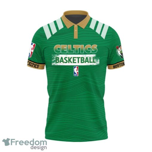 Boston Celtics Style NBA Basketball Team 3D Polo Shirt Product Photo 2