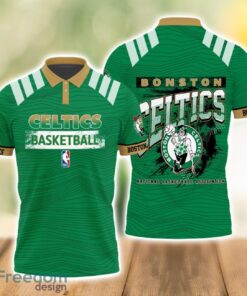 Boston Celtics Style NBA Basketball Team 3D Polo Shirt