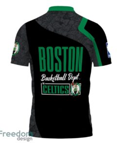 Boston Celtics Style NBA Basketball Team Black 3D Polo Shirt Product Photo 3