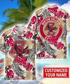 Boston College Eagles Aloha Hawaiian Shirt Custom Name Summer Gift Holiday Team Shirt