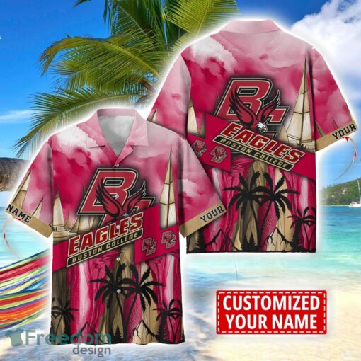 Boston College Eagles Hawaii Shirt Custom Name Sports Team Beach Shirt Product Photo 1