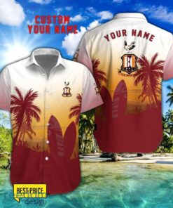 Bradford City Combo Hawaiian Shirt And Shorts Surfboards Coconut Custom Name For Fans