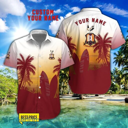 Bradford City Combo Hawaiian Shirt And Shorts Surfboards Coconut Custom Name For Fans Product Photo 1