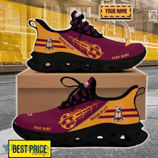 Bradford City Custom Name Sneakers Limited Max Soul Shoes For Men Women Product Photo 2