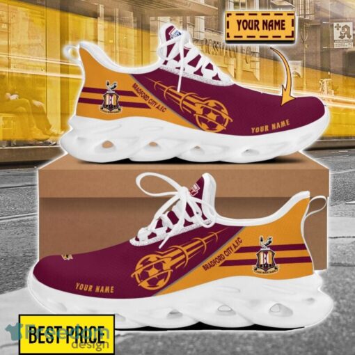 Bradford City Custom Name Sneakers Limited Max Soul Shoes For Men Women Product Photo 1