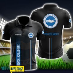 Brighton & Hove Albion F.C 3D Polo Shirt Black Color For Men