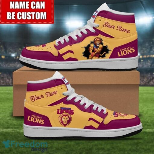 Brisbane Lions Sneakers Custom Name Limited Air Jordan Hightop Shoes Men Women Gift Product Photo 1