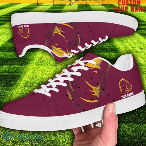 Broncos NRL Custom Name Unique Gift Low Top Skate Shoes Gifts For Fans Product Photo 2