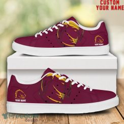 Broncos NRL Custom Name Unique Gift Low Top Skate Shoes Gifts For Fans