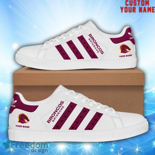 Broncos NRL Custom Name Unique Gift New Low Top Skate Shoes Gifts For Fans Product Photo 1