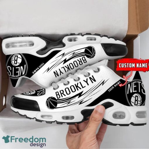 Brooklyn Nets NBA Air Cushion Sports Shoes Custom Name TN Sneakers For Fans Product Photo 2