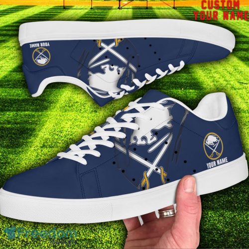 Buffalo Sabres NHL Custom Name Unique Gift Low Top Skate Shoes Gifts For Fan Product Photo 2