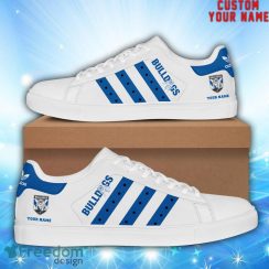 Bulldogs NRL Custom Name Unique Gift New Low Top Skate Shoes Gifts For Fans