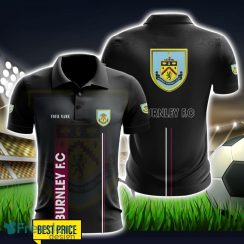 Burnley F.C  3D Polo Shirt Black Color For Men