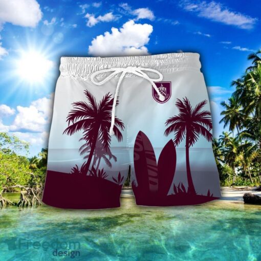 Burnley F.C Combo Hawaiian Shirt And Shorts Surfboards Coconut Custom Name For Fans Product Photo 2