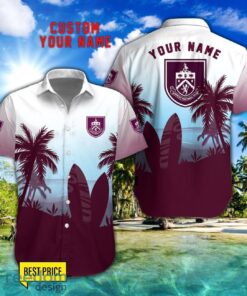 Burnley F.C Combo Hawaiian Shirt And Shorts Surfboards Coconut Custom Name For Fans