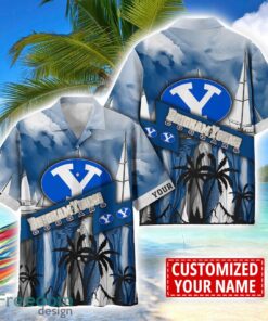 BYU Cougars Hawaii Shirt Custom Name Sports Team Beach Shirt