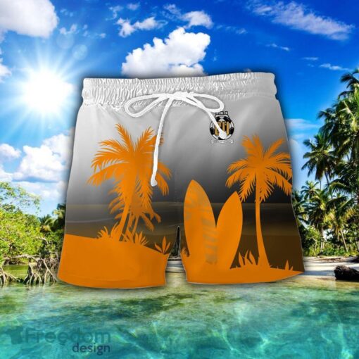 Cambridge United F.C Combo Hawaiian Shirt And Shorts Surfboards Coconut Custom Name For Fans Product Photo 2